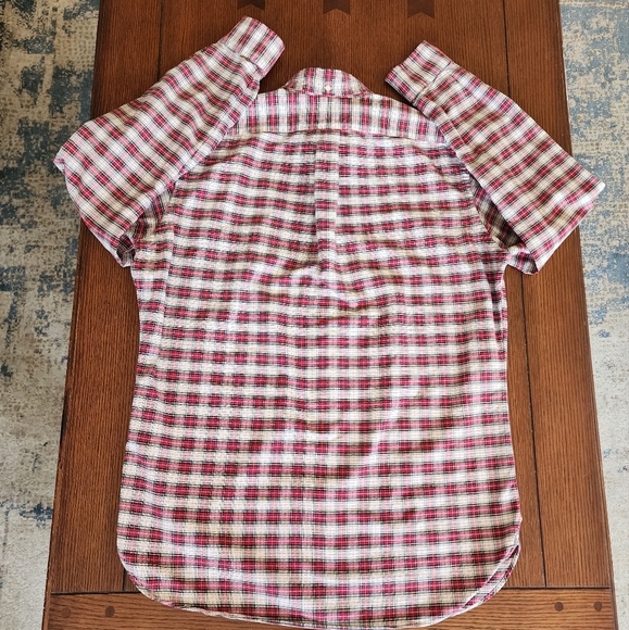 Ralph Lauren button shirt Tartan plaid red medium - Picture 7 of 10